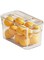 NALACAL Pantry Organization And Storage Cans Box With Handle For Kitchen Fruits And Vegetables Food Glass Container Meal Prep (B, 28x16x15.5cm)