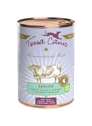 Terra Canis Senior Beef with Celery Apricot &amp; Medicinal Herbs Dog Wet Food - 400G