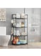 4-Tier Storage Shelf Organizer for Kitchen Bathroom Shelves Garage Home Pantry Closet Office.Multi Rack Stand Units with Hooks and Handle for Jar and Bottles