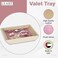 LEART Leather Jewelry Tray Organizer &ndash; Jewelry Organizer   Vanity Tray   Jewelry Organizer Tray   Desk and Bedside Catchall holder for Jewelry, Cosmetics, Keys, Coins, Watches (Rose Pink)

