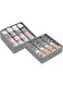 ZYU Retaily 2 Pcs Collapsible closet organizerl Non-Woven Moisture-Proof under garments storagel Fabric Dresser Storage Box for Socks Ties Belts Handkerchiefs Scarves (Grey)