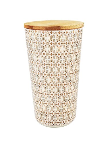 Ecoware Canister, Brown/White, 11x19cm, BD-BF-40