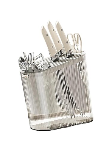 NALACAL Cutter Block Holder, Detachable Knife Holder Storage Rack,Transparent Storage Block for Knives,Easy Cleaning Cutter Rack Holder, Space Saving Universal Cutter Storage Block