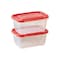 LocknLock EzLock 1320ml Rectangular Food Storage Containers &ndash; Set of 2, Stackable &amp; Microwave-Safe