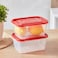 LocknLock EzLock 1320ml Rectangular Food Storage Containers &ndash; Set of 2, Stackable &amp; Microwave-Safe