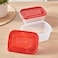 LocknLock EzLock 1320ml Rectangular Food Storage Containers &ndash; Set of 2, Stackable &amp; Microwave-Safe