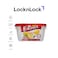 LocknLock EzLock 1320ml Rectangular Food Storage Containers &ndash; Set of 2, Stackable &amp; Microwave-Safe