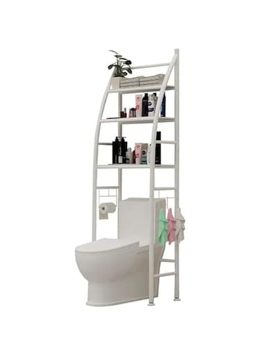Dubai Gallery Over Toilet Storage Rack White 65 Cm 90 Cm 25 Cm 65 Cm 17 Cm