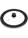Eexcel-leader Universal Lid for Pots,Pans and Skillets - Tempered Glass with Heat Resistant Silicone Rim Fits 11", 12" and 12.5" Diameter Cookware ,Black