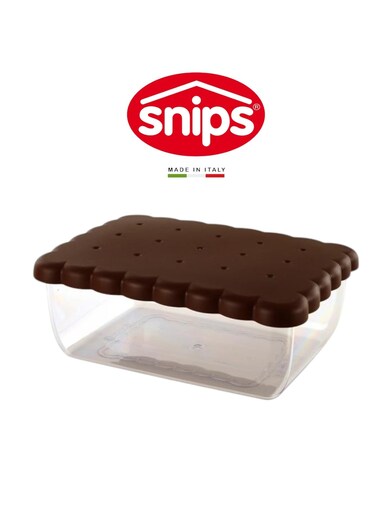 Biscuit Saver Rectangle with Freshness Lid &acirc;&euro;&ldquo; Brown, 100% Made in Italy