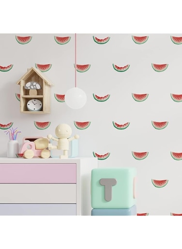 BPA&reg; 72 PCS DIY Self Adhesive Summer Watermelon Wall Decals, Peel and Stick Nursery Kids Fruit Wall Stickers, Background Living Room Classroom Party Decoration, Girls Bedroom Wall Decor