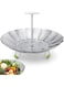 HBSTUDIO Steamer Basket, 5-9 inch Generation Stainless Steel Vegetable Steamer with Extendable Handle for Cooking Food, Folding &amp; Expandable Veggie Steamer Insert, Fit Various Size Instant Pot