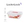 LocknLock 380ml Oven-Safe Borosilicate Glass Square Container with Airtight Lid - Microwave, Freezer, and Dishwasher Safe