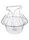 Dubai Gallery Foldable Fried Basket Chef Basket Steel Silver