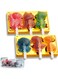 Dinosaur Silicone Popsicle Molds, 2 Pcs Silicone Popsicles Molds, Homemade Ice Pop Molds Maker for Kids, Reusable Ice Moulds, Ice Cream Mold, BPA Free, with Lids and Reusable Sticks, Yellow