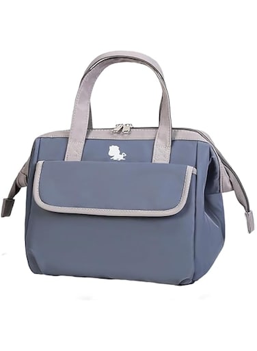 KASTWAVE Insulated Lunch Bags, Lunch Box Bag, with Insulated Material, Leakproof Lunch Box Large Capacity Lunch Handbag Container Reusable Cooler Tote Bag for Work (Gray Blue)
