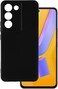 Vivo V30 SE 6.67 Inch Back Cover Case, Fiber Cloth Inside, Smooth Matte Finish, Elegant Professional Look, Black, Shock Proof, Anti Scratch, Liquid Silicone