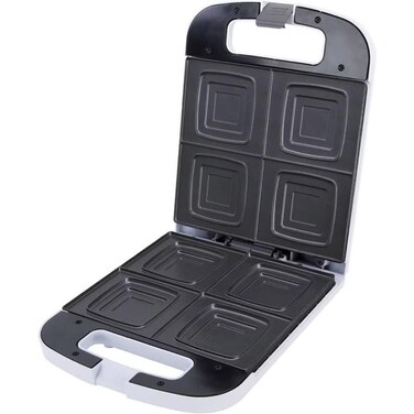 1300W 4-Slice Sandwich Maker with Non-Stick Heating Plates, Cool Touch Handle and Indicator Lights