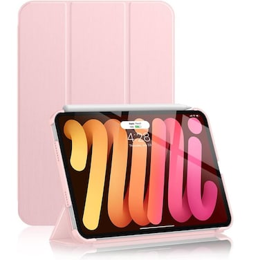ZOOMEE Case for iPad Mini 7 Case A17 Pro, iPad Mini 7th/6th Generation 2024/2021- [Slim Trifold Stand + Auto Wake/Sleep], Protective Hard PC Back Cover for Apple iPad Mini 7/6 Gen 8.3 Inch - Pink