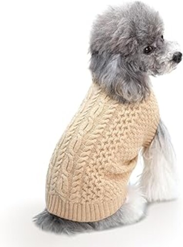 DELIFUR Small Dog Warm Sweater- Cat Jumper Pet Warm Sweater Puppy Thick Sweater Knitted Puppy Outfits Cat Apparel for Cat Puppy Small Medium Dogs Boy Girl (XX-Large)
