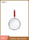 Stainless Steel Strainer (Size: 220*365) for Kitchen Powdered Sugar and Cake Flour (Color: Silver Red)