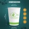 EcoEdge 8 Oz Disposable Double Wall Heavy-Duty Paper Cups (Pack of 25) Light Weight, White Printed, Eco-Friendly, Elegant, Leakproof, Chemical Free, Ideal for All Occasions. 100% Sustainable