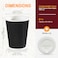 EcoEdge 8 Oz Disposable Triple Layered Black Party Paper Cups (Pack of 50) Recyclable, Chemical and Plastic Free, For Parties, Restaurants, Hotels, Offices, Cafes, Daily Use. 100% Sustainable