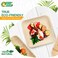 EcoEdge 7 Inch Square Areca Palm Leaf Disposable Plates (Pack of 25) Compostable, Nature-made, Sustainable, Plant Based, Biodegradable, Eco-Friendly, Tree-Free Plates for all Events. 100% Organic