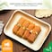 EcoEdge 6x4 Inch Rectangle Areca Palm Leaf Disposable Plates (Pack of 25) Plant Based, Eco-Friendly, Bamboo like Wood Finish, Nature inspired, Stylish, Disposables for Multi use. 100% Biodegradable