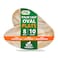 EcoEdge 8 Inch Oval Areca Palm Leaf Disposable Plates (Pack of 10) Chemical Free, Natural, Eco Friendly, Organic, Biodegradable, Compostable, Bamboo Wood&nbsp;Finish, Heavy Duty. 100% Plant Based