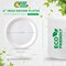EcoEdge 6 Inch Round White Disposable Sugarcane Pulp Plates (Pack of 25) Natural Fiber Tableware, Sustainable, Biodegradable, Eco-Friendly, No Toxins, Durable, Heat Resistant. 100% Organic