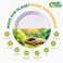 EcoEdge 9 Inch Round White Disposable Sugarcane Fiber Plates (Pack of 25) Stylish, Recyclable, Biodegradable, Eco-Friendly, Toxin-Free, Durable, Versatile, Temperature Resistant. 100% Organic