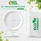 EcoEdge 10 Inch Round White Disposable Sugarcane Pulp Plates (Pack of 10) Sustainable, Eco-Friendly, Biodegradable, No Toxins, Plastic Free, Multipurpose, Rustic Texture, Durable. 100% Organic