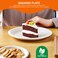 EcoEdge 7 Inch Round White Disposable Sugarcane Bagasse Plates (Pack of 50) Stackable, Organic, Plant Based, Compost safe, Leak-Proof, Zero-Waste, BPA Free, No Carbon Footprint. 100% Natural