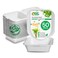 EcoEdge 6 Inch Square White Clamshell (Pack of 50) Disposable Take Out Food Containers Made from Sugarcane Pulp, Plant Based, Natural, Chemical Free For Everyday Use. 100% Biodegradable