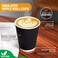 EcoEdge 8 Oz Disposable Ripple Multi Layered Insulated Paper Cups with Lid (Pack of 300)   For Juice, Tea   Recyclable, Elegant, Fancy, Food Grade   Caf&eacute;s, Take Away and Delivery   100% Eco Friendly