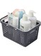 ELECDON Plastic Portable Storage Organizer Caddy,Portable Shower Caddy Tote Portable Storage Bins with Handles,Cleaning Caddy for Bathroom,College Dorm,Kitchen,Bedroom (deep blue, Small)