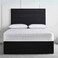 Elegance Rest Upholstered Large Twin Size Bed (140 X 190 CM) Black Color
