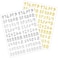 Mudder 216 Pieces 3D Flower Nail Art Stickers Decals Self-adhesive Nail Tips Decorations, 2 Sheet (Silver And Gold)
