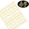 Mudder 216 Pieces 3D Flower Nail Art Stickers Decals Self-adhesive Nail Tips Decorations, 2 Sheet (Silver And Gold)