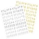 Mudder 216 Pieces 3D Flower Nail Art Stickers Decals Self-adhesive Nail Tips Decorations, 2 Sheet (Silver And Gold)