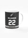 Designer Printed Coffee Mug with Heavy Duty Handle 11oz Ceramic Personalised Gift Mugs Cup - Cricket Player - Kane Williamson, Jersey Number - 22 (With Logo)
