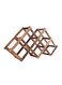 Rack Foldable Wine Stand Display Shelf Brown 48 x 22 x 12.5centimeter