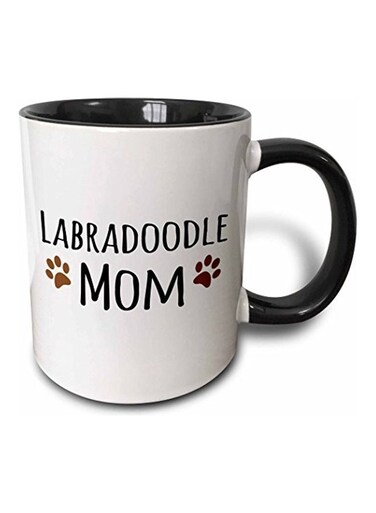 Labradoodle Mom Printed Mug Black/White
