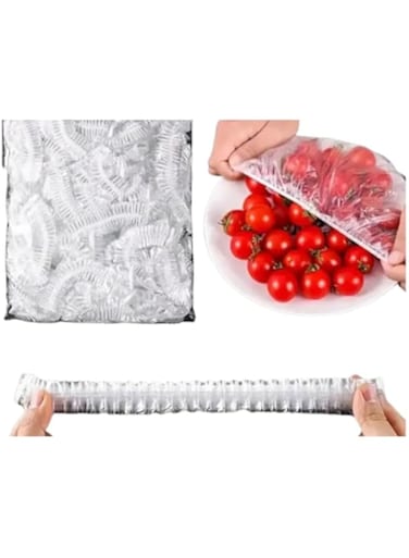 SIPTALES 200PCS Plastic Food Wrap Covers  Fresh Keeping Bags Food Cover  Reusable Bowl Covers  Stretch Lids for Containers  Elastic Storage Meal Prep  Universal Kitchen Wrap Seal Caps