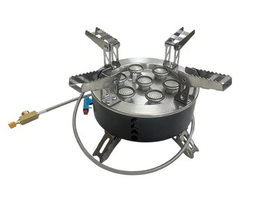 Portable Camping Stove Gas 7 Holes Cooking Stove with Storage Bag