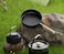 Portable Camping Cooking Pot Set Outdoor Kitchen Teapot Cookware Sets 3PCS