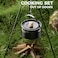 Portable Camping Cooking Pot Set Outdoor Kitchen Teapot Cookware Sets 3PCS
