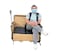 Multi-functional Foldable Trolley Camping Sofa Double Chair with Fishing Bag Durable Wagon Cart
