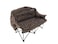 Portable Folding Double Camping Chair with Cup Holder Carry Bag Brown